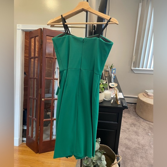 Betsy & Adam Strapless Green Ruffle Dress - Picture 5 of 7